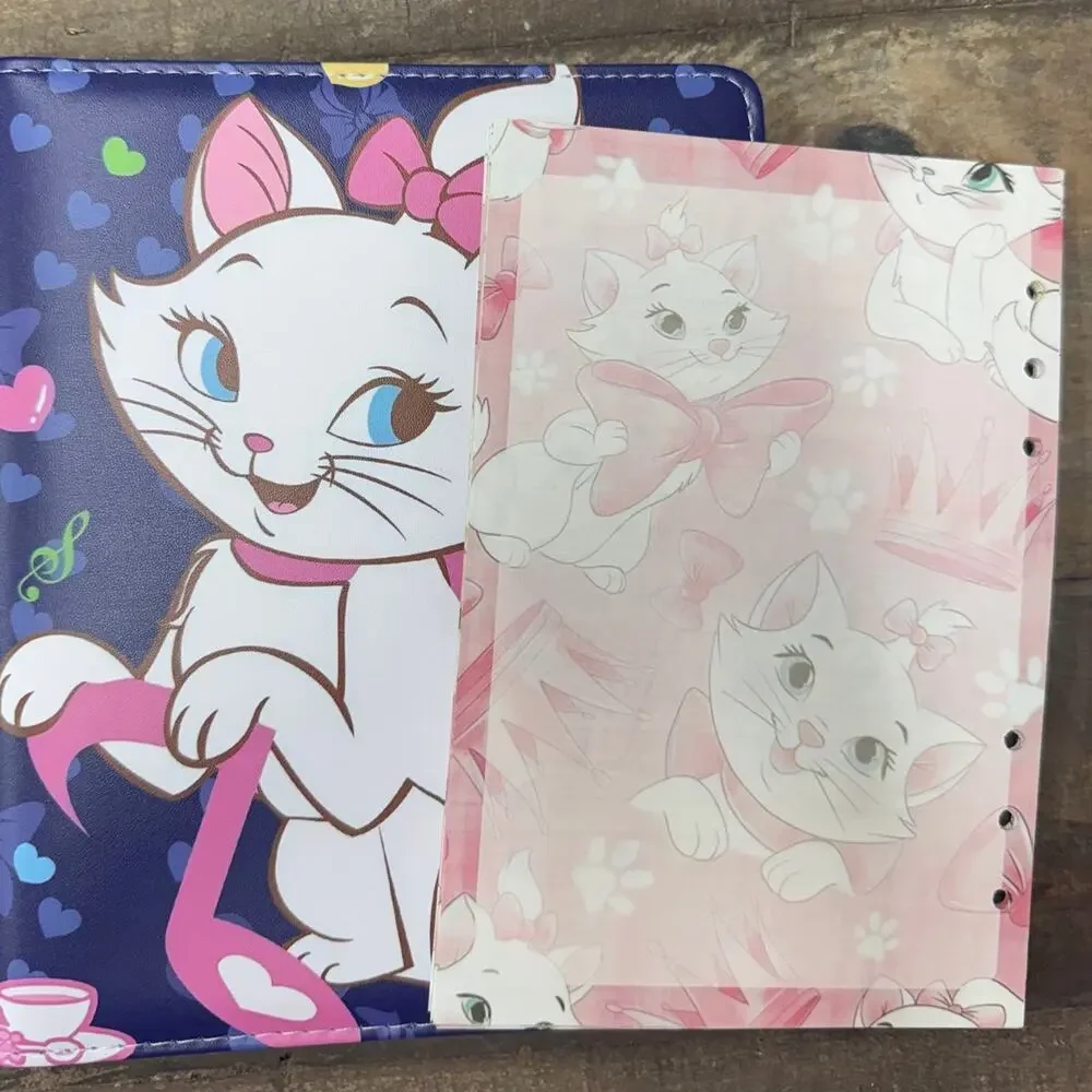 Marie Cat Bundle: A5 Binder with matching paper, divider, tote, and notebook.